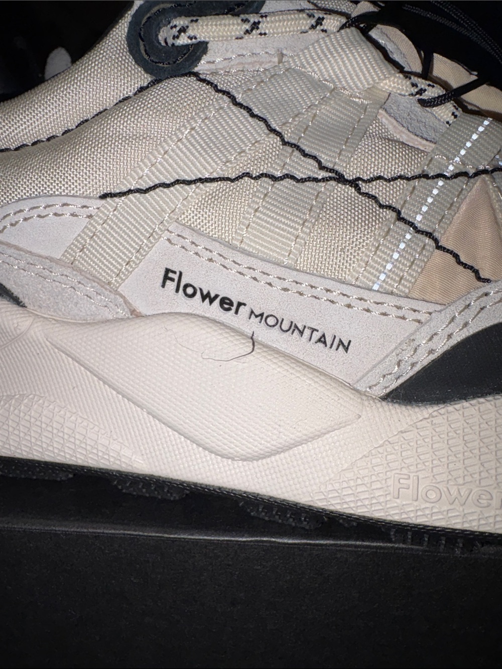Flower Mountain IWANO 2 UNI Suede and technical fabric sneakers -White-Black - Picture 11 of 16